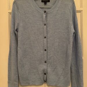 BANANA REPUBLIC - jeweled sleeveless linen top & merino wool cardigan  ~Small